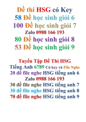 Đề thi chọn đội tuyển học sinh giỏi dự thi cấp tỉnh môn Tiếng Anh Lớp 9 - Năm học 2018-2019 - Phòng giáo dục và đào tạo Phù Ninh (Có đáp án)